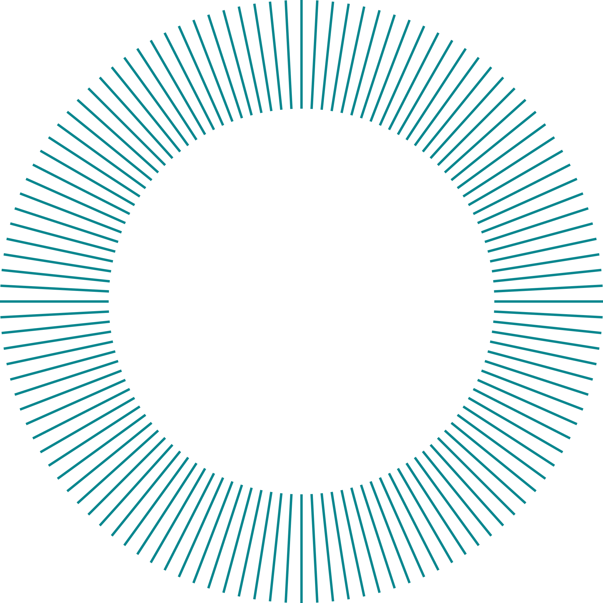 Lines arranged in a circle pattern