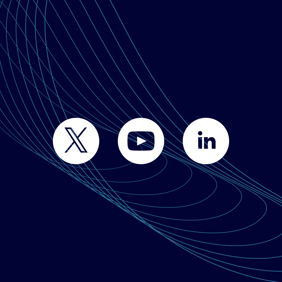 Social media icons for X, YouTube, and LinkedIn.