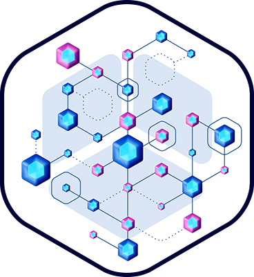 PARADIGM signature image of hexagons connected across nodes