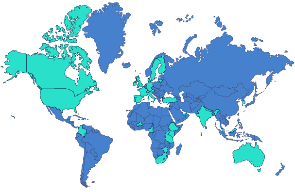 A map of the globe